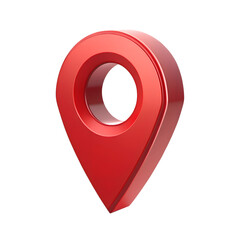 Aufkleber - Red map pointer isolated on a transparent background,position marker, navigation,Red location icon 3d style,GPS,3D rendering,red location icon,PNG Red location pointer icon,Red Location Pin,Ai