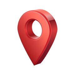 Aufkleber - Red map pointer isolated on a transparent background,position marker, navigation,Red location icon 3d style,GPS,3D rendering,red location icon,PNG Red location pointer icon,Red Location Pin,Ai