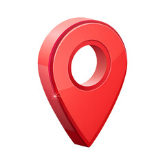 Poster - Red map pointer isolated on a transparent background,position marker, navigation,Red location icon 3d style,GPS,3D rendering,red location icon,PNG Red location pointer icon,Red Location Pin,Ai