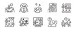 © elmantastic - education classroom student learning icon set online school conference seminar presentation lecture signs vector outline illustration business academy teaching people symbol design