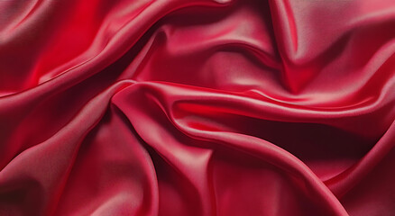 Wall Mural - red satin background 