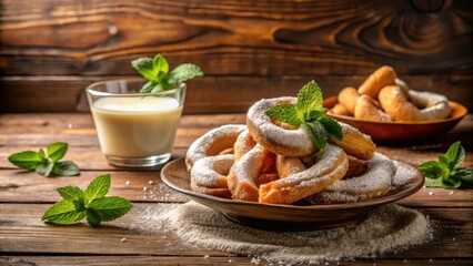 Poster - Sweet, sugary, and dusted with powdered sugar, these golden crescents look as delicious as they are beautiful.