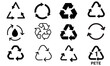© Iyoob - Recycle icon set Generally used for eco-friendly practices, recycling campaigns, environmental initiatives, and sustainability projects.