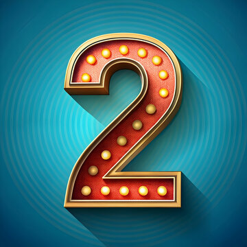 A retro-style vector illustration of a signboard with the number 