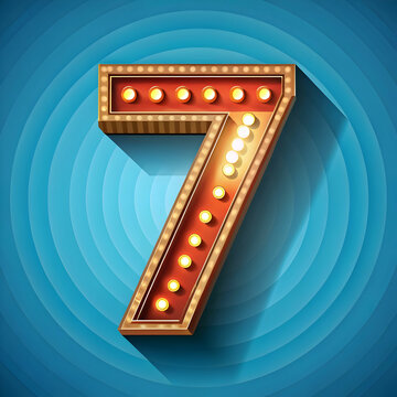 A retro-style vector illustration of a signboard featuring the number 