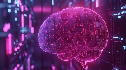 Poster - Digital Brain with AI Chip and Circuit Technology. High Resolution