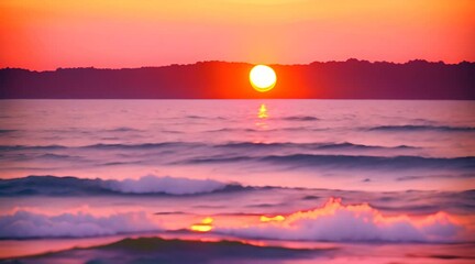 Wall Mural - sunset in the sea