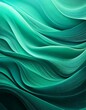 © Raik - Forest Green and Turquoise Gradient Fluid Art, Calm and Serene Flow