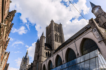 Sticker - Église Saint-Nicolas de Gand en Belgique