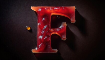Poster - Fascinating Artistic Rendering of the Letter F in Gel