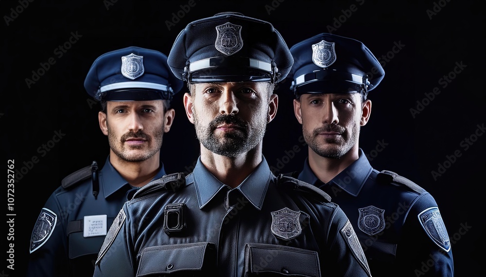 Police Officers Standing Together in Uniform: A Symbol of Law ...