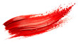 © CreativeEarth - Abstract red Brush Stroke with Ink Splashes Isolated on a White Background for a Minimalist Look