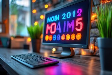 Poster - Computer monitor displaying 