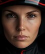 © BrandwayArt - Portrait of a focused racing driver wearing a helmet during practice