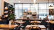 © Iskandar - Abstract blur coffee shop interior background. Caffe.