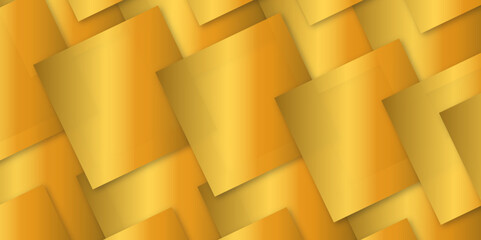 Poster - Abstract modern orange, yellow pattern geometric luxury gradient line background random square shape design. 3d shadow effects, modern design template background. layered geometric triangle shapes.