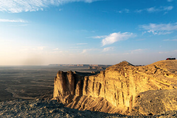 Edge of the World, a natural landmark and popular tourist destination near Riyadh -Saudi Arabia.