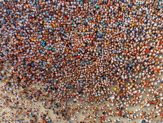 Poster - Crowd On White Background