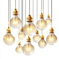 Canvas Print - Hanging Light Bulb Isolated