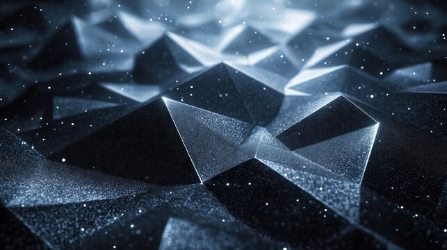 Modern Dark angled graphite pattern with ice blue luminous lines and highlights background