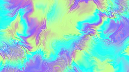 Poster - Colorful abstract animated background. The movement of a transparent multi-colored glass surface. Active movement of the liquid effect. Seamless