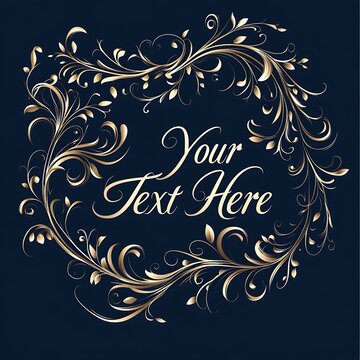 Vintage calligraphy showcasing ornate golden flourishes