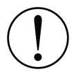 © Aamir - Exclamation mark icon. Exclamation mark logo. Exclamation mark vector on white background.