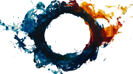 Poster - colorful abstract ring on transparent background