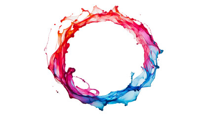 Poster - colorful abstract ring on transparent background