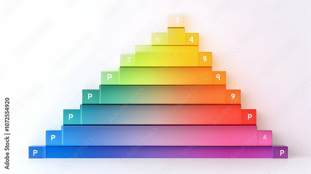 Levels pH chart, illustrating the different acidity levels for ...