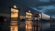 © imran - Seamless warehouse-to-truck handoff captured at twilight, emphasizing precision in transportation logistics -