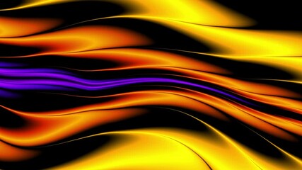 Aufkleber - Multicolored yellow and purplw morphing liquid paint abstract loop background