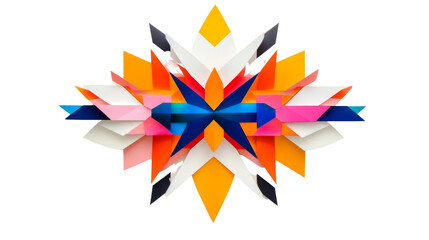 Poster - abstract geometric colorful background on transparent background