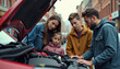 © Leah - Family Troubleshoots a Car Problem