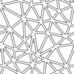 Poster - triangles vector pattern. large triangles size. solid color style. rounded triangular cells outlined