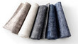 © Oleksiy - Fabric samples of different colors for interior design on white background
