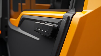 Poster - Close-up of a vehicle door handle showcasing modern design and functionality.