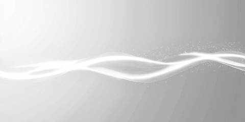 Aufkleber - White glowing line, wave on transparent background. Abstract, bright, shiny, futuristic, swirl, vortex, tech design, energy, motion, dynamic. Elegant, beautiful, simple, clean, modern, minimalist.