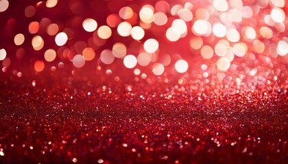 Wall Mural - sparkling red defocused lights abstract background