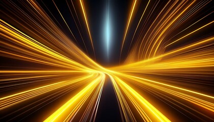 Wall Mural - transparent yellow neon speed line