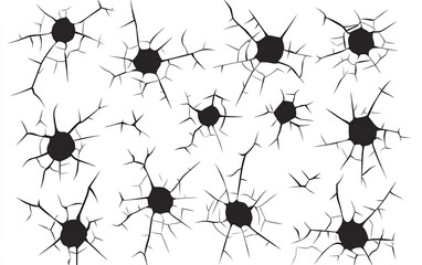 Poster - Illustration of diverse neuron structures showing intricate branching patterns commonly found in the human nervous system