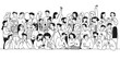 © Olena - Diverse group of men and women communicating with each other. Doodle set of happy people. Communication concept. Simple vector illustration