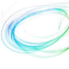 Poster - Abstract blue and green swirl, wave, glow effect, line, graphic. Modern, futuristic, neon, light, design, tech, concept. For web, banner, wallpaper, art. Transparent isolated background alpha mask png
