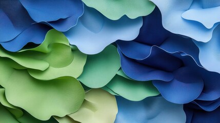 Poster - A Vibrant Blend of Indigo Blue and Neon Green Textures Creates a Mesmerizing Abstract Backdrop