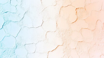 Poster - Abstract Texture Blending Powder Blue and Peach With Subtle Cracks Creating Patterns