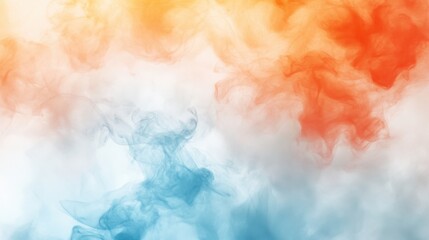 Aufkleber - An Ethereal Blend of Powder Blue and Peach Orange Evokes Tranquility and Creativity