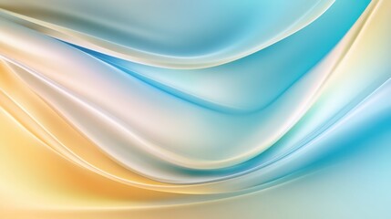 Poster - Turquoise and Beige Waves Form a Serene Abstract Background for Artistic Exploration