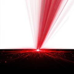 Aufkleber - Red laser beams burst from a central point. Streaks of light radiate outwards, creating an abstract glowing effect. This futuristic tech image is ideal for presentations, designs, and advertising.