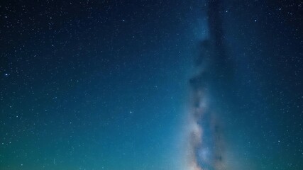 starry night image with blue and green galaxy in cosmic space, green, milky way