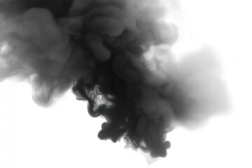 Aufkleber - Abstract grey smoke, wispy cloud on white background. Soft, flowing shapes. Design element. Pattern, texture, concept, fume, motion, steam. Air, fog, haze, vapor, airbrush. Digital art. Smoke effect.